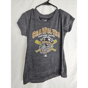 Erie Seawolves Shirt (VTG) Kids XL Womens XS / S Crested Big Logo Pennsylvania